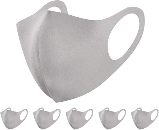 Amazon マスク 洗える 冷感 ファッション 快適 フィット感 耳が痛くなりにくい 呼吸しやすい Uvカット 立体構造 繰り返し使える 男女兼用 6枚入り グレー Trenzado 布マスク