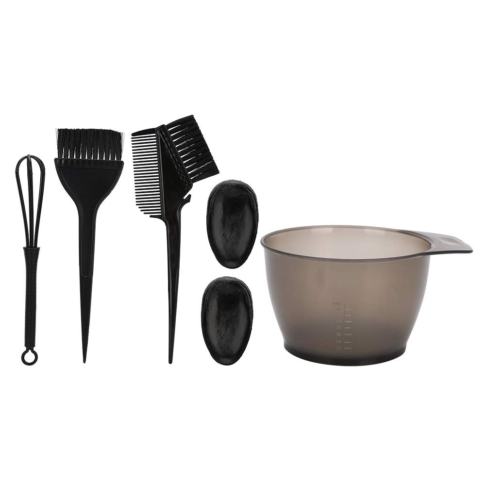 Kit De Coloration des Cheveux Kit De Teinture des Cheveux Teinture des Cheveux Salon Bol De Mélange Teinture des Cheveux Outil De Coiffage Bol De Mélange Ensemble Pour Salon SPA Coiffure(Noir)