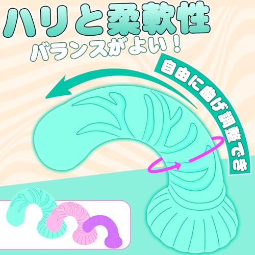 ディルド 吸盤ディルド アナルプラグ Gスポット刺激 アナル開発 膣用 初心者から上級者まで 男女兼用 3本入り リアル造形 柔らかい アダルトグッズ 大人のおもちゃ（色：S:紫 M：ピンク L：緑 ） - 画像4