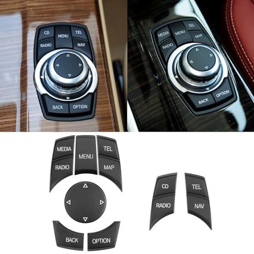 Eccellente ricambio: il set di cover per pulsanti multimediali iDrive è un pezzo di ricambio, non una copertura sottile per pulsanti o un adesivo per pulsanti. A differenza dell'adesivo del pulsante decorativo, i pulsanti non si bloccano quando si preme il pulsante per usarlo. Ci sono 2 tipi di controller iDrive per BMW Serie F, si prega di controllare l'immagine che abbiamo pubblicato e confrontare il pulsante iDrive per confermare che hanno lo stesso modello e forma dei pulsanti!