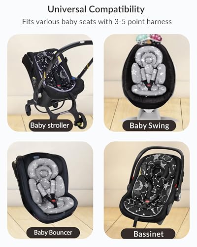 image for TinlyFinly Infant Car Seat Insert with Removable Cushion for Preemie t