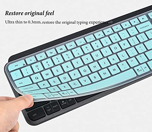 Image of Keyboard Cover Skin for Logitech MX Keys Mac Wireless Keyboard, Logitech Craft Advanced Wireless Illuminated Keyboard, Logitech MX Keys Craft Cover - Mint