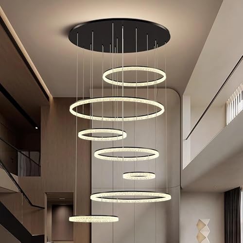 VfA, _ȉƂ̑LEDCgy_gCgvKipVfArO[݂艺CgƖ(7 ring black big,Warm White)