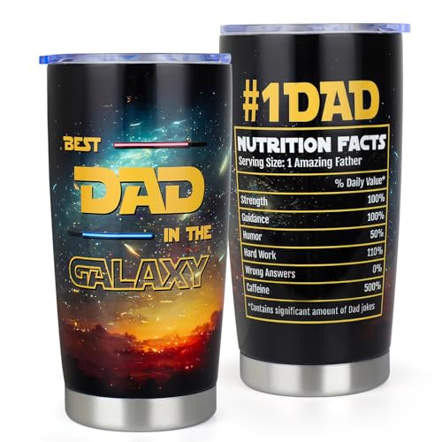 DECZHIYU Fathers Day Dad Gifts from Daughter Son - Valentines Day Christmas Birthday Gifts for Best Dad - Father Gift Ideas - 20oz Stainless Steel Tumbler Gift for Him Anniversary