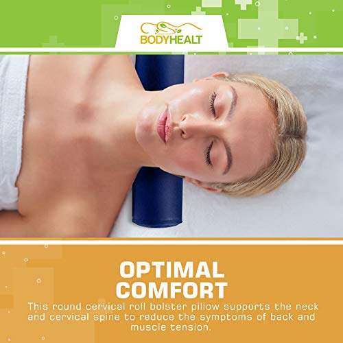 BodyHealt Travesseiro de rolo, travesseiro de reforço - travesseiro redondo com densidade extra firm