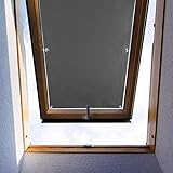ZHhan Blackout Roof Skylight Blind Window Curtain for Roof Windows with Sucker UV Protection Without Drill and Easy InstallationSucker（Grey,18.9"x41.3"