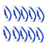 SHERCHPRY 10 Pièces Clé Anti-Perte En Métal Clés En Plastique Chaîne Pendentif Porte-Clés Pratique Téléphone Portable Id Spirale Passer Avec Anneau De Téléphone Ressort Pour Étirer Fermoir