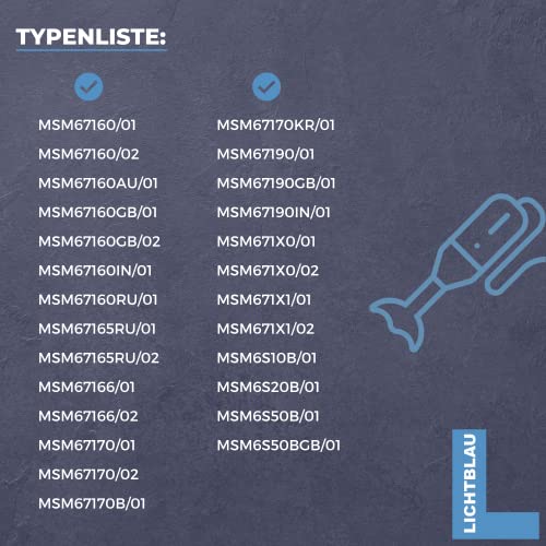 LICHTBLAU Schnellmixstab 657259/657258 für Bosch Stabmixer I Mixstab Aufsatz passend MS6, MSM6C und MSM6 I Edelstahl Mixfuß Ersatz I Ersatzteile für Pürierstab Bosch I Zubehör Stabmixer