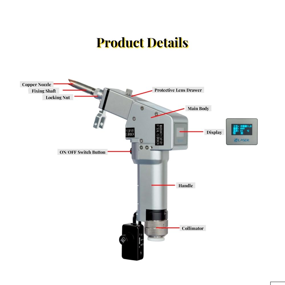 Amazon | BWT20Sダブルモーター溶接ガン手持ち式レーザー溶接ガン溶接