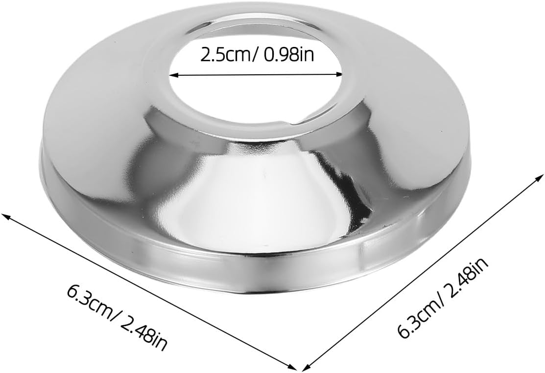 10pcs Stainless Steel Faucet Trim Cover - Tapered Flange Pipe Sleeve - Flange for Wall Pipe Angle Valve Shower Faucet and Toilet Decoration 25mm ID
