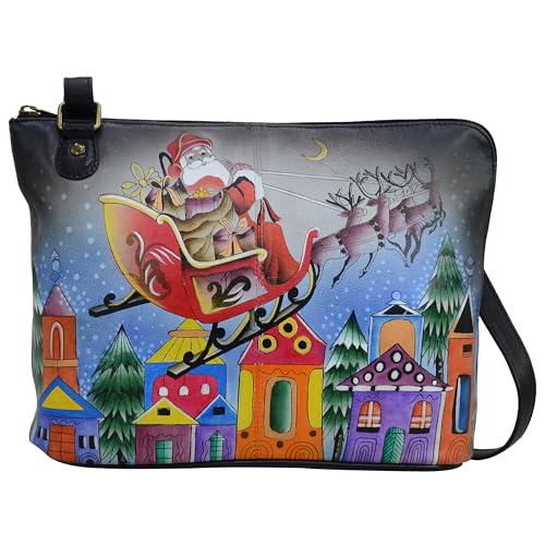 Anna by Anuschka Hand Painted Women’s Genuine Leather-Two-Sided Zip Travel Organizer