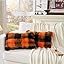 Orange-black Grid Print