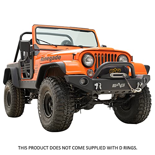 Eag Full Width Front Bumper With Led Lights And Light Frames Fit For 76-86 Wrangler Cj #TOP6