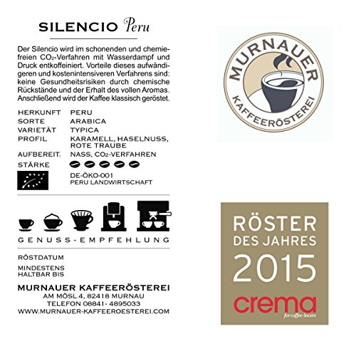 Entkoffeinierter Kaffee von Murnauer Kaffeerösterei aus Peru