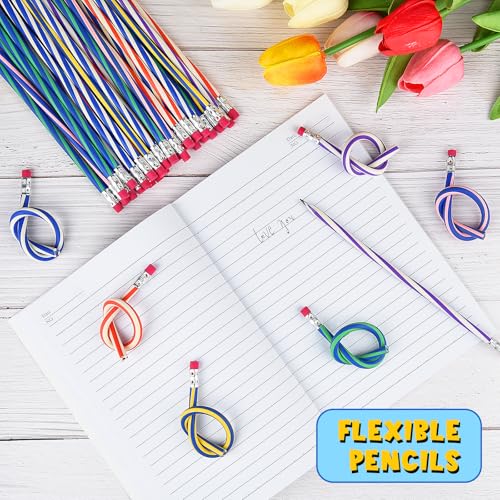 36 lápices flexibles de colores con goma para escuela miniatura 4