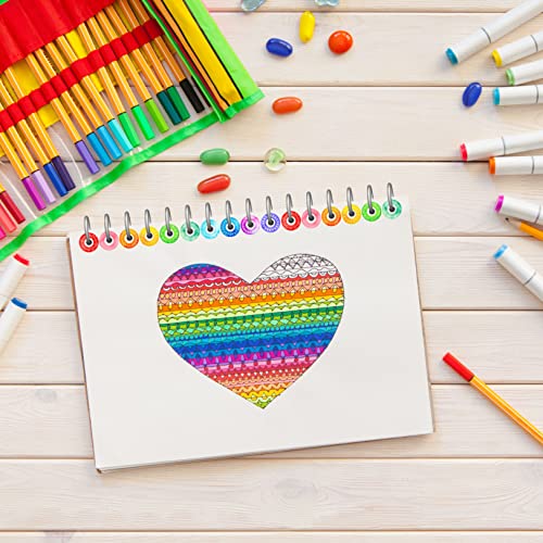 3000 Pack Hole Reinforcement Stickers, 10 Watercolor Designs Paper Hole Protectors Self-Adhesive Hole Punch Reinforcement Circle Labels For Loose-Leaf Paper Sheets (Outer 0.5”, Inner 0.25”) #TOP3