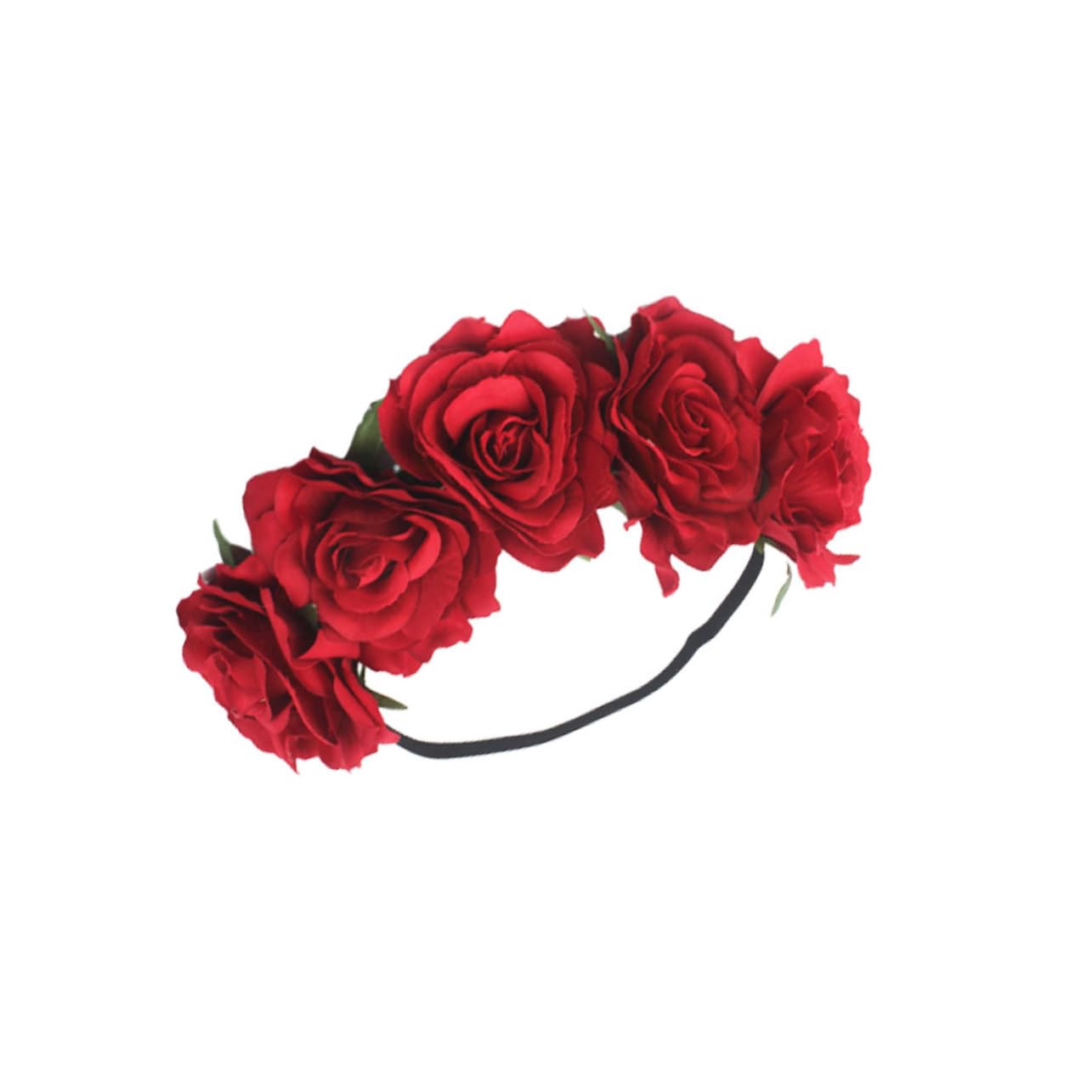 Ipetboom 3piezas Diadema Floral De Rosa Diseño Elegante Para Bodas y Fiestas Adorno Para Fotografía Tocado Para Eventos Rojo