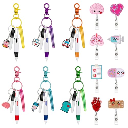 42 pièces Enrouleur badge infirmière et stylo mini ensemble