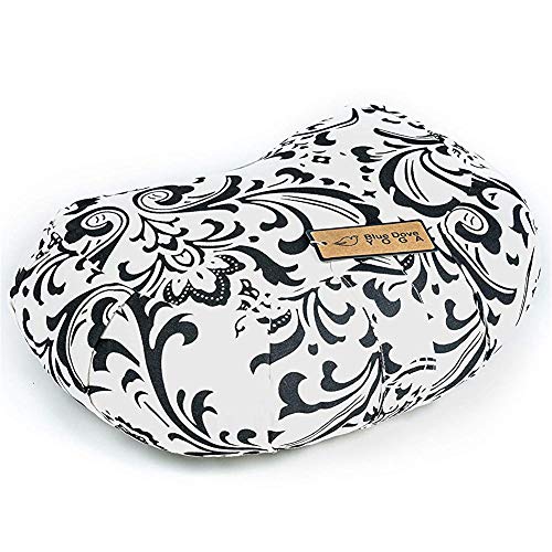 Blue Dove Yoga - Cojín de meditación con certificado GOTS de algodón orgánico, hombre mujer Unisex, Black and White Print