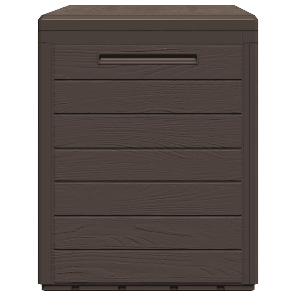 Baule da giardino, marrone, 78 x 44 x 55 cm, resistente alle intemperie, per cuscini, coperte e attrezzi da giardino, per terrazze, balconi e giardini, con serratura