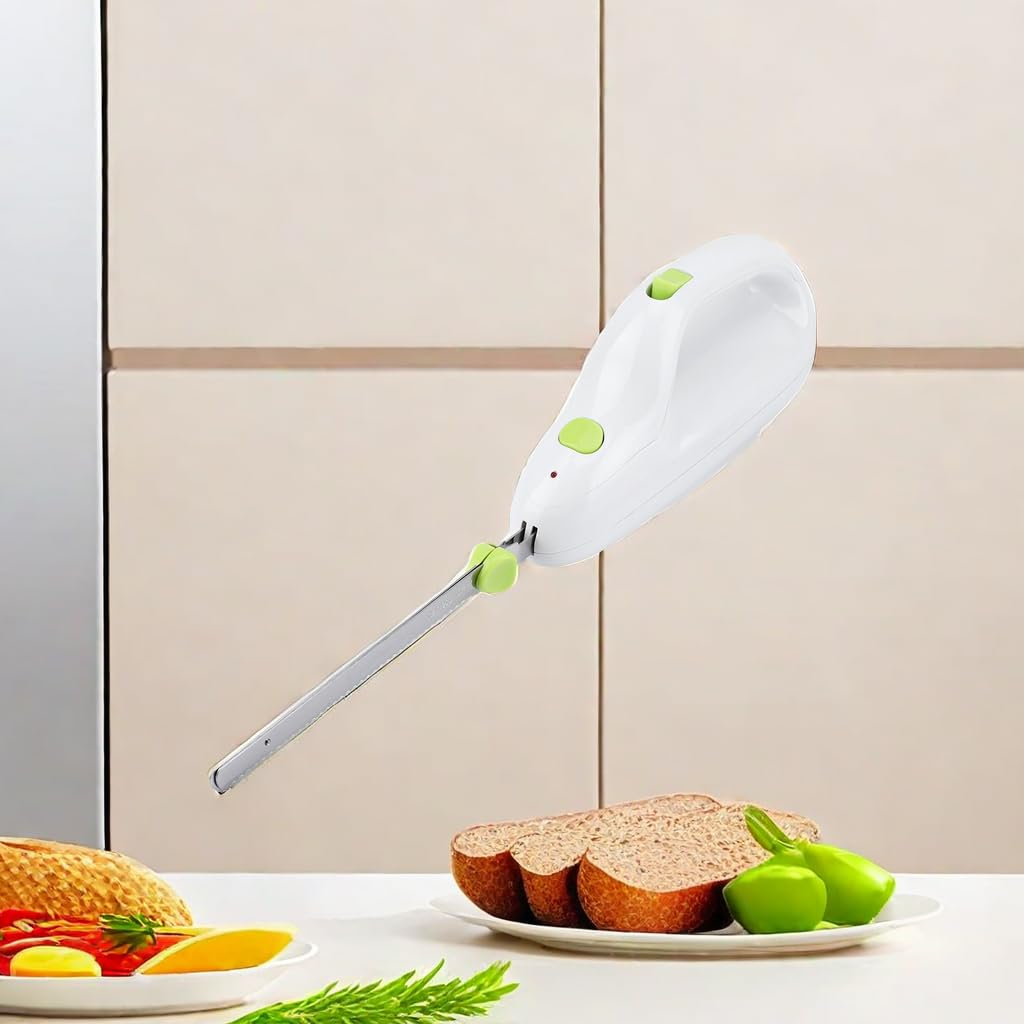Brrnoo Elektrisches Brotmesser, Elektromesser für Fleisch Küche, Küchenmesser Elektrisch Fleischmesser Tiefkühlkost, zum Schneiden Von Fleisch Brot Käse Gemüse und Obst