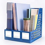 Leven Desk Organizer, Large Space Desktop File Organizer with 3 Vertical Compartments for Office Organization
