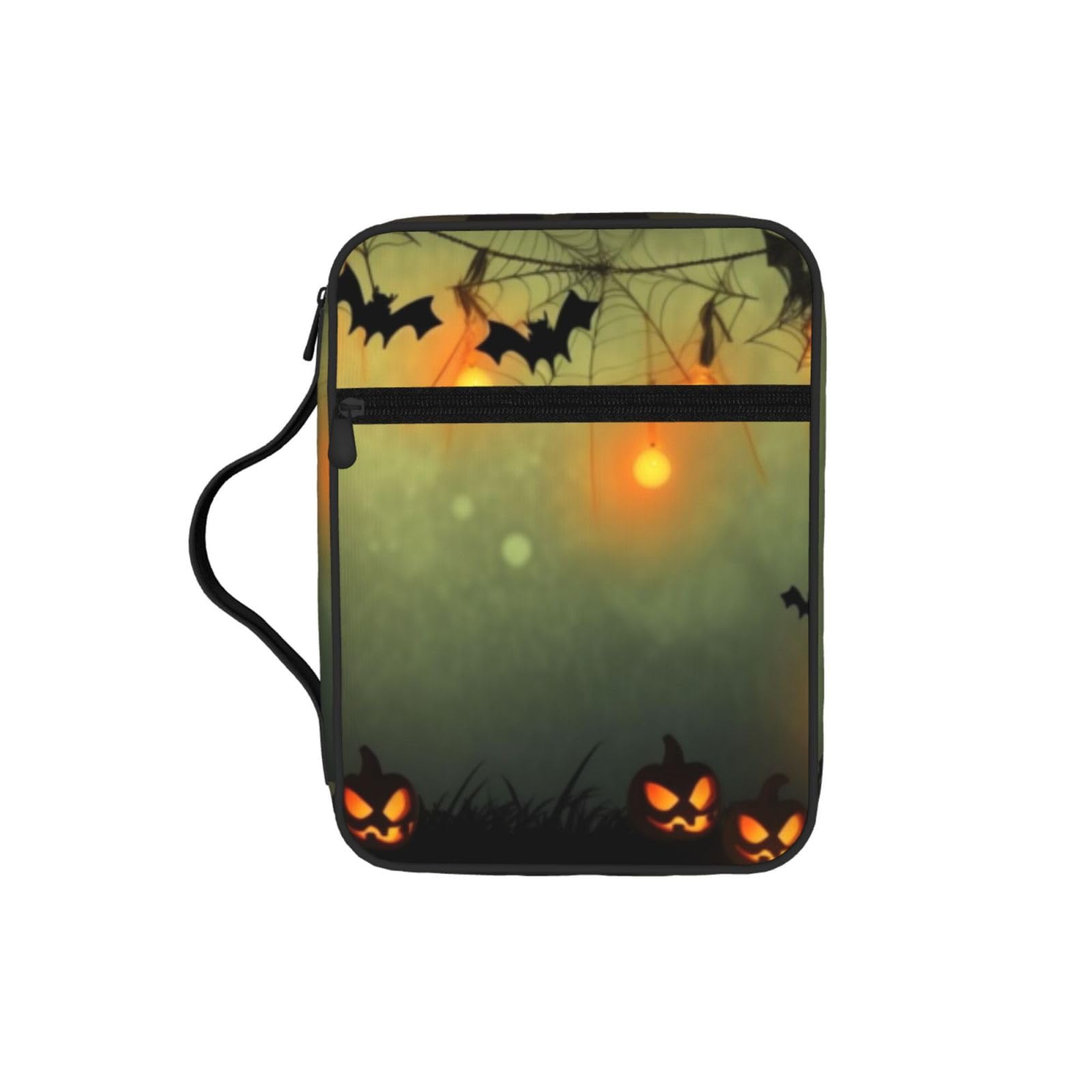 Happy Halloween Bible Cover Case Waterproof Bible Bag With Handle Organizer Storage Book Cover For Bible Study