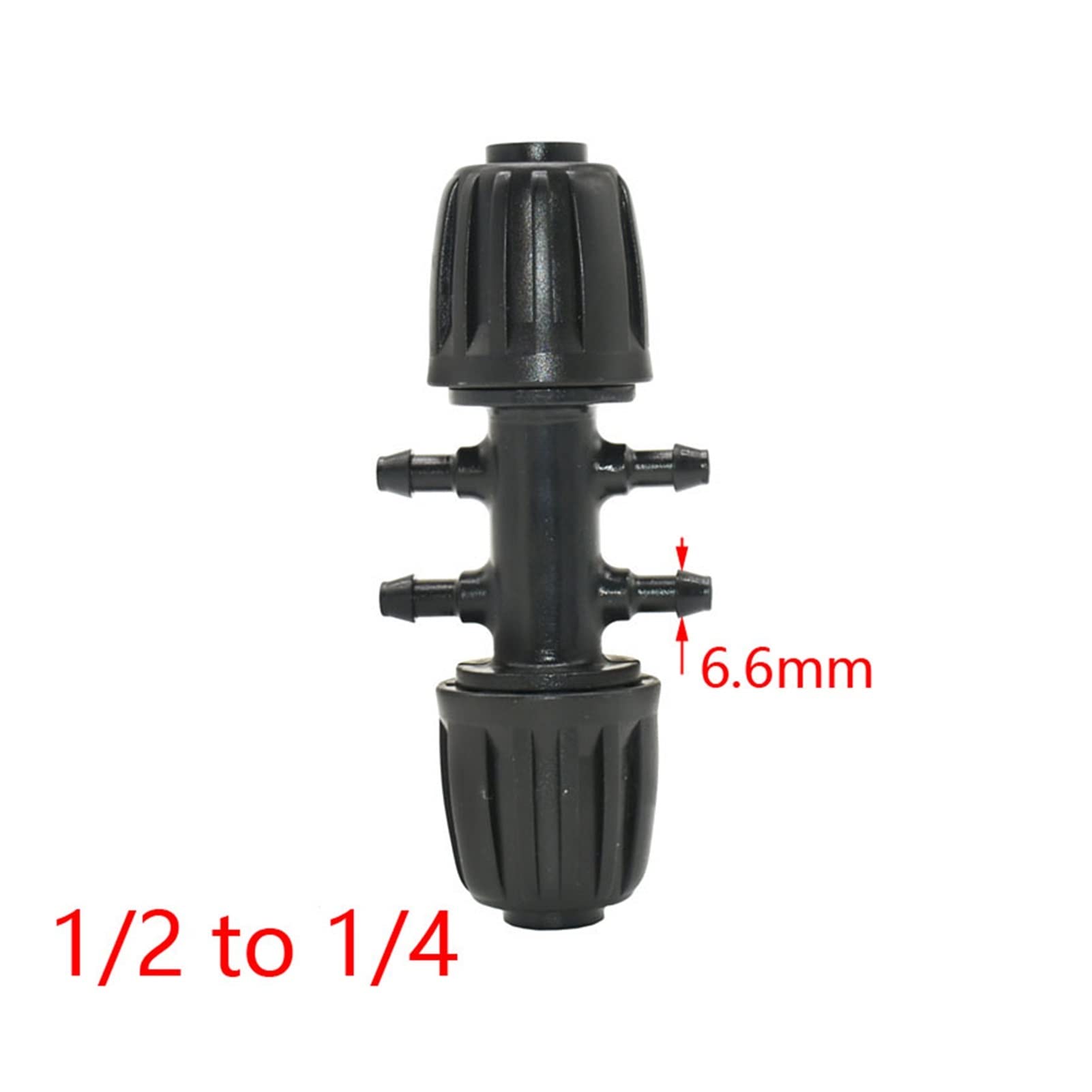 Adaptador de Conector de Utilidad Adaptador de Conector de Manguera Paquete de 2 Conectores de Manguera de Pe de 16 Mm 1/2 Pulgada a 1/4 1/8 Reductor de Presión Desviador Manguera de Jardín Herramient