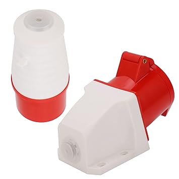 5Pin Industrial Plug Socket Set, Anti-Drop Design Industrial Plug Socket Set Heat Resistance Waterproof Electronic Device for Chemical Industry for Docks'$