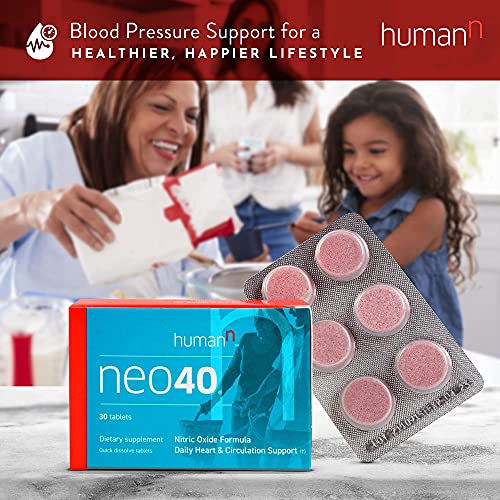 Humann Neo40 Daily Bundle – Heart & Blood Circulation Supplements To Boost Nitric Oxide With N-O Indicator Test Strips - Includes 30 Dissolvable Tablets And 25 Test Strips #TOP6