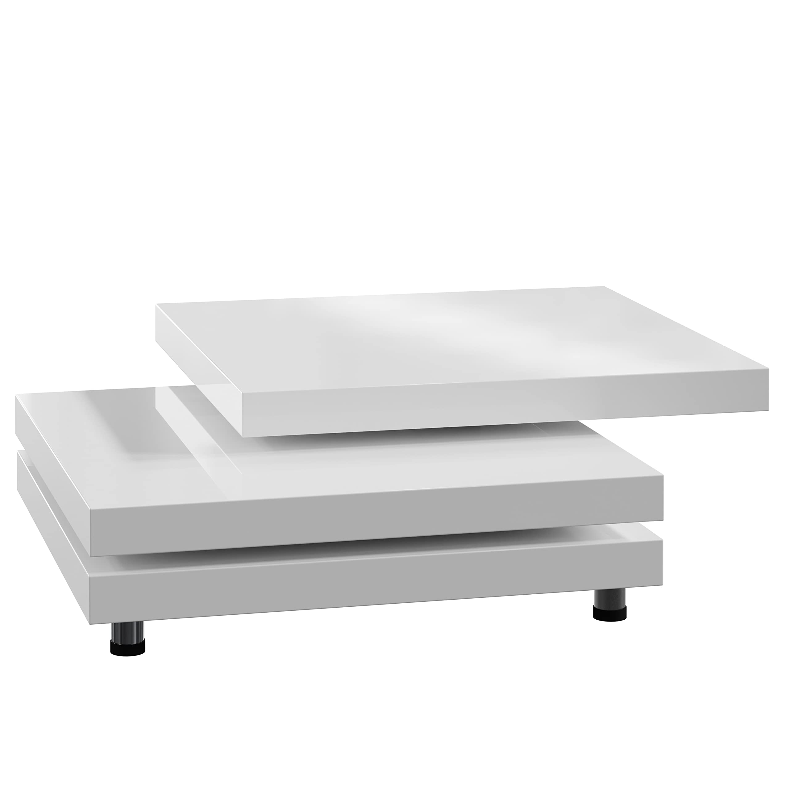 Buy Deuba Coffee Table New York High Gloss 360 ° Rotatable Square