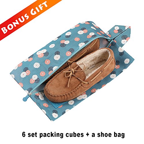 Mossio 7 Set Packing Cubes with Shoe Bag - Travel Carry On Luggage Organizer - Image 3