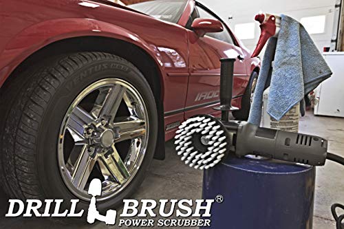 Polisher - Scrub Brush - Carpet Cleaner - Rug - Da - Buffer Polisher - Soft White Bristles With Threaded Shaft - Fits - Dual Action - Rotary - Positive Drive Polishers - Glass Cleaner - Carpet Brush #TOP5