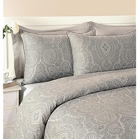 Roseley 3 Piece Paisley Cotton Duvet Set Cover