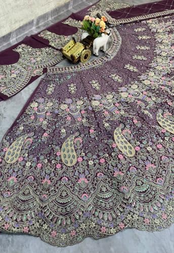 Image of Lehenga choli For Womens and Girls Soft Butterfly Net Lehenga Choli with Coding Sequins Work Dupatta | Semi Stitched Designer Ethnic Set