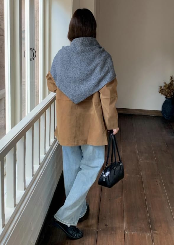 Pashmina Shawl Wraps Women Wool Shawls and Wraps Thicken Shawl Scarf Triangle Cardigan Cape Sweater Shoulder Top Fall Winter - Image 5