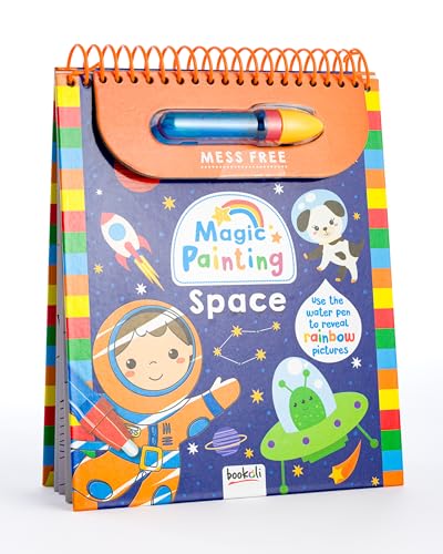 Bookoli - Magic Painting : Space - Mess Free Colouring - Travel Toys for Toddlers - Space Toys - Gifts for Boys