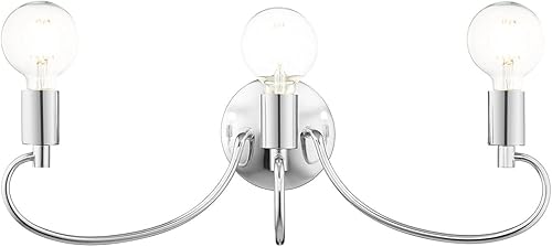 Livex Lighting 16583-05 3 Light Polished Chrome Bath Vanity