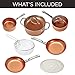 Copper Chef Cookware 9-Pc. Round Pan Set, Aluminum and Steel with Ceramic Non-Stick Coating Cookware Set, Includes Lids, Frying and Roasting Pans Accessories, Pots and Pans Set