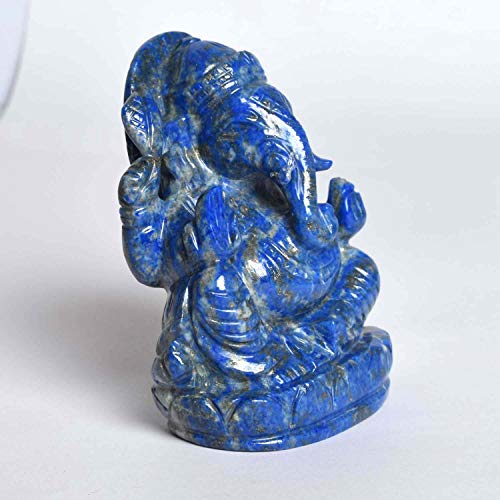 Estatua de Ganesha de Lapislázuli de 3.62 x 2.56 x 1.34 pulg miniatura 4