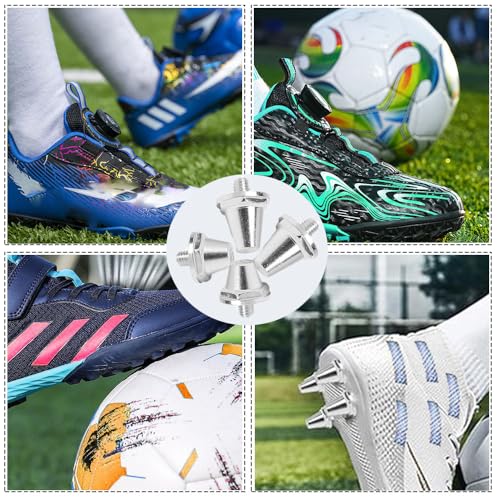 Esforzarse 12 Stück Ersatzstollen für Fußballschuhe, Nieten für Rugby-Schuhe mit Unisex-Stollen für Fußball- und Rugbyschuhe (11 mm, 13 mm)