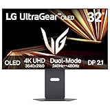 LG 32GX870A-B 32-inch Ultragear 4K UHD (3840 x 2160) OLED Gaming Monitor, Dual-Mode, 240Hz, 0.03ms, NVIDIA, AMD FreeSync Premium Pro, VESA DisplayHDR True Black 400, USB Type-C, DP2.1