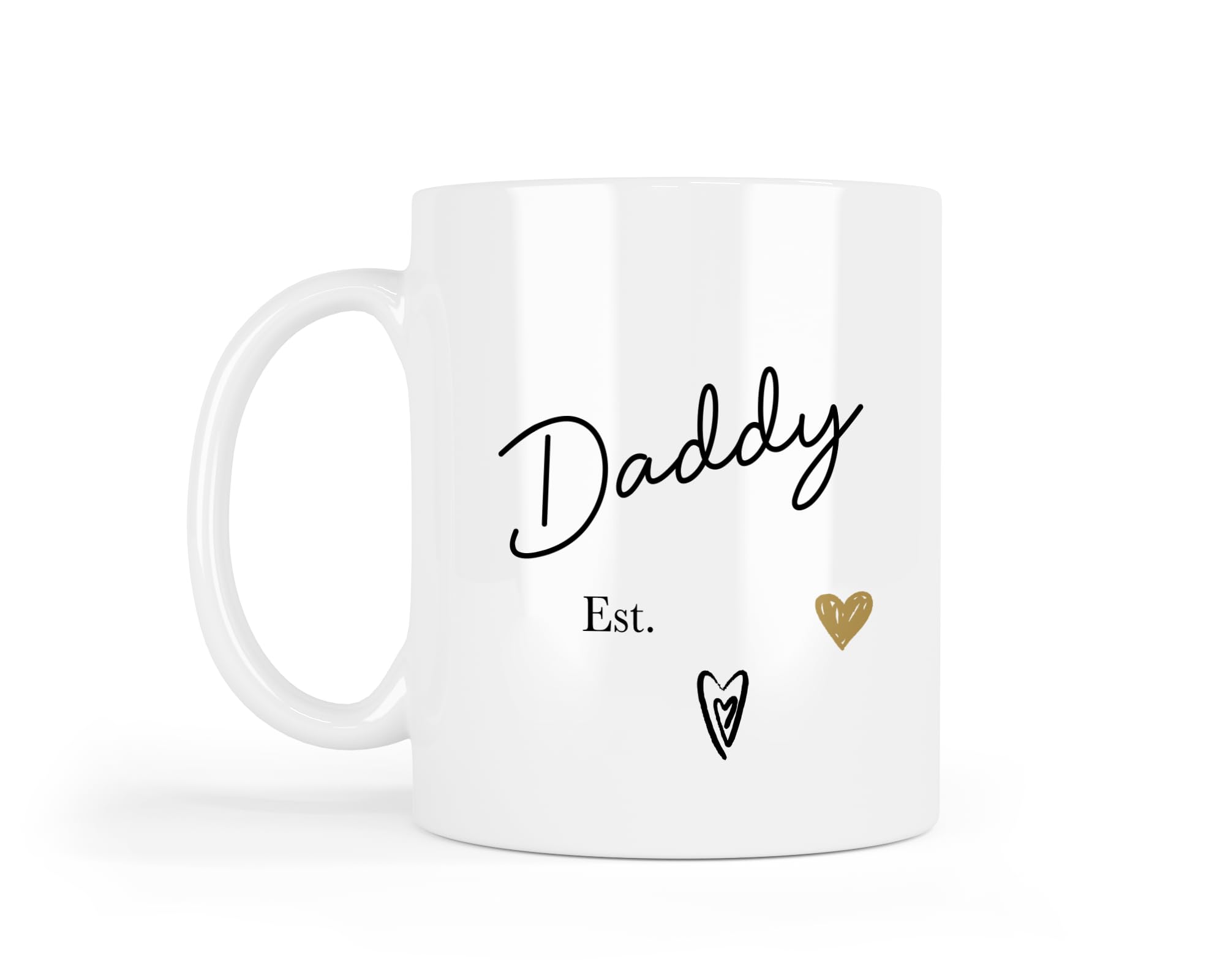 UNIQUEPGIFTS Personalised Daddy Mug, New Dad Gift, New Parent, Pregnancy Reveal, Christmas, Birthday Gifts for Him, White 11 Oz Mug (Any Year)