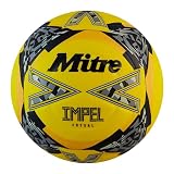 Mitre Impel Pallone da futsal, da interno, a basso rimbalzo, giallo fluo/nero/grigio circular, 3