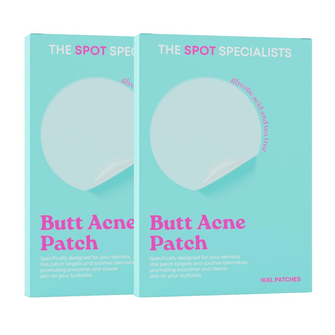 The Butt Acne Patches (2 Pack) | Bespoke First of Its Kind Formula Butt Pimple and Shoulder Acne Patches | Tailored for Tough Spots | Results After 6 Hours | Strategically Curated Ingredients