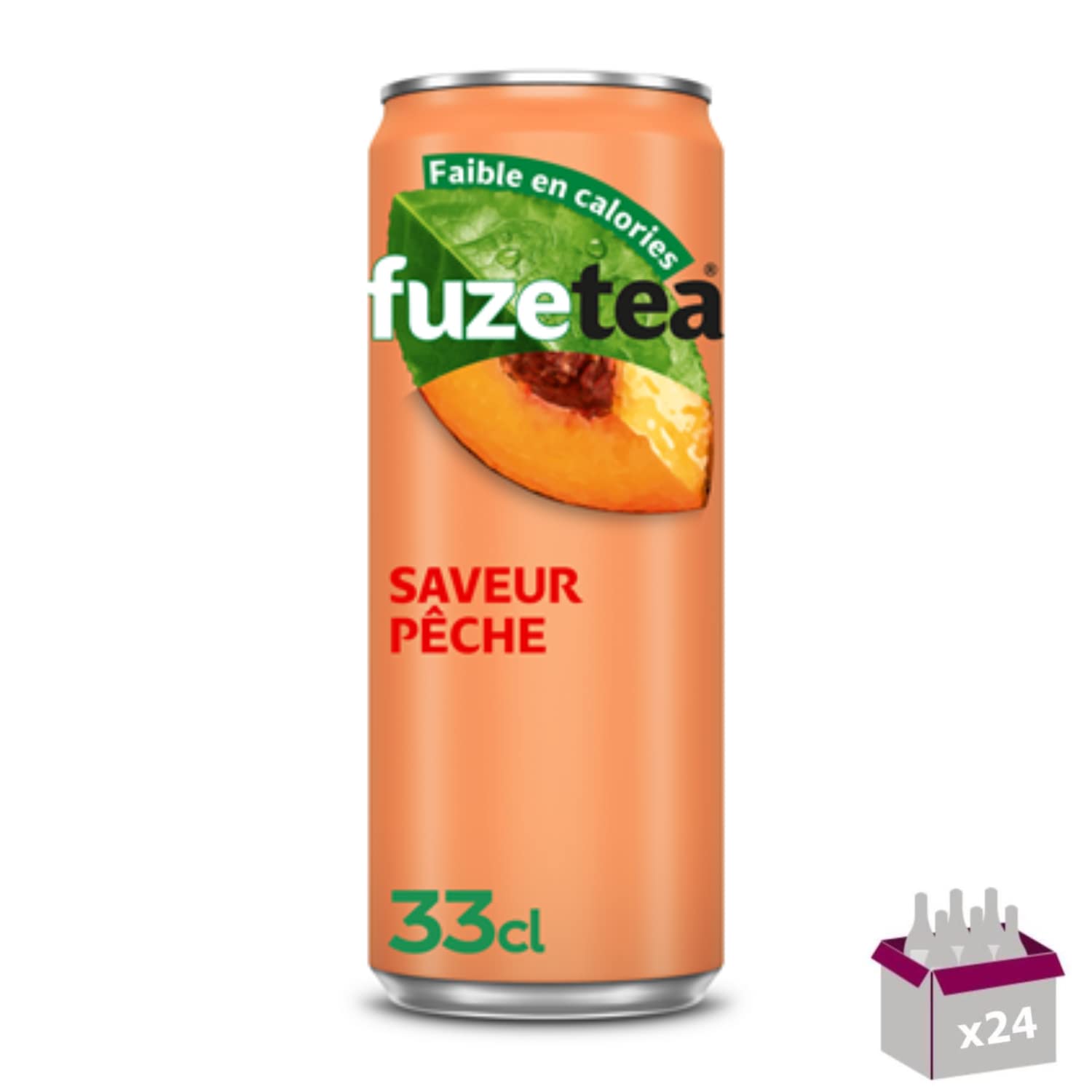 FuzeTea - Thé Glacé Pêche Intense - 24 x 33 cL