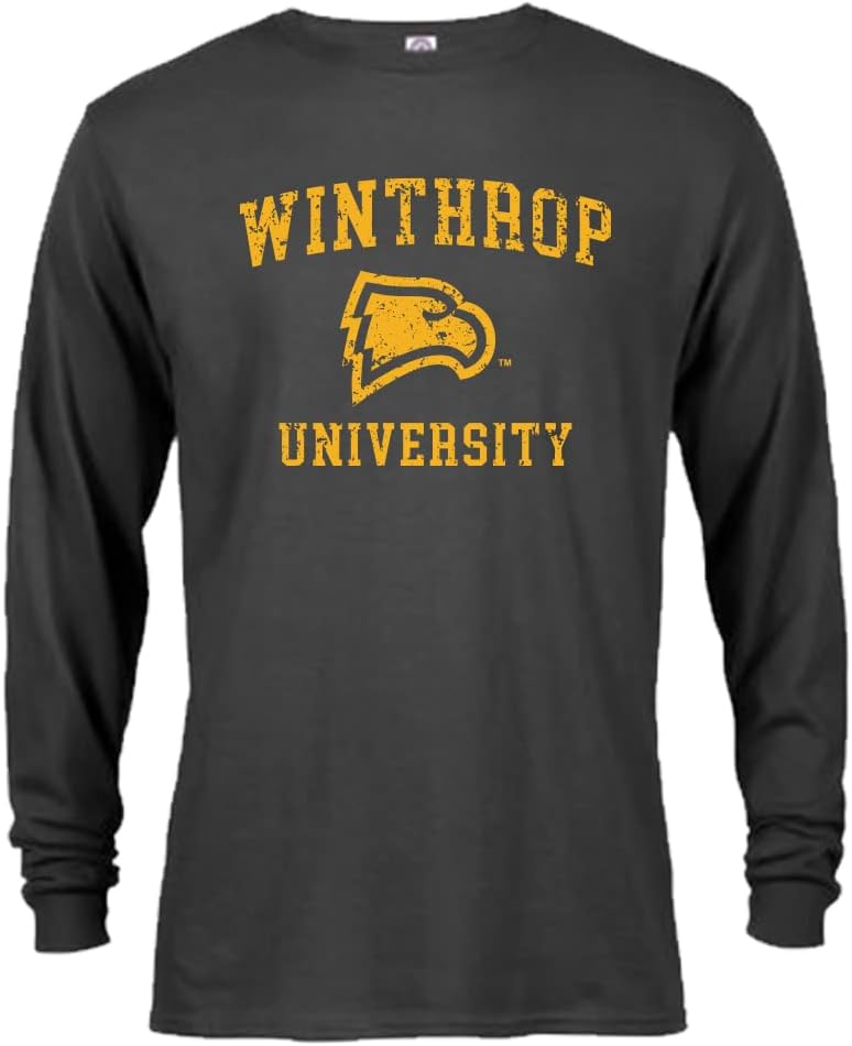Winthrop Eagles WU Distressed Retro Logo Long Sleeve T-Shirt