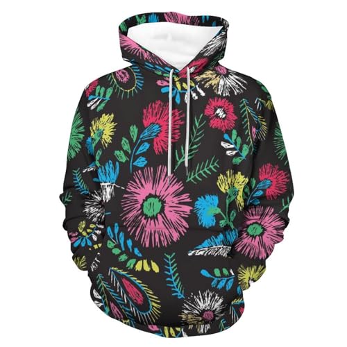 Pull pour homme femme S coloré contre la grisaille avec sa capuche douce et chaude