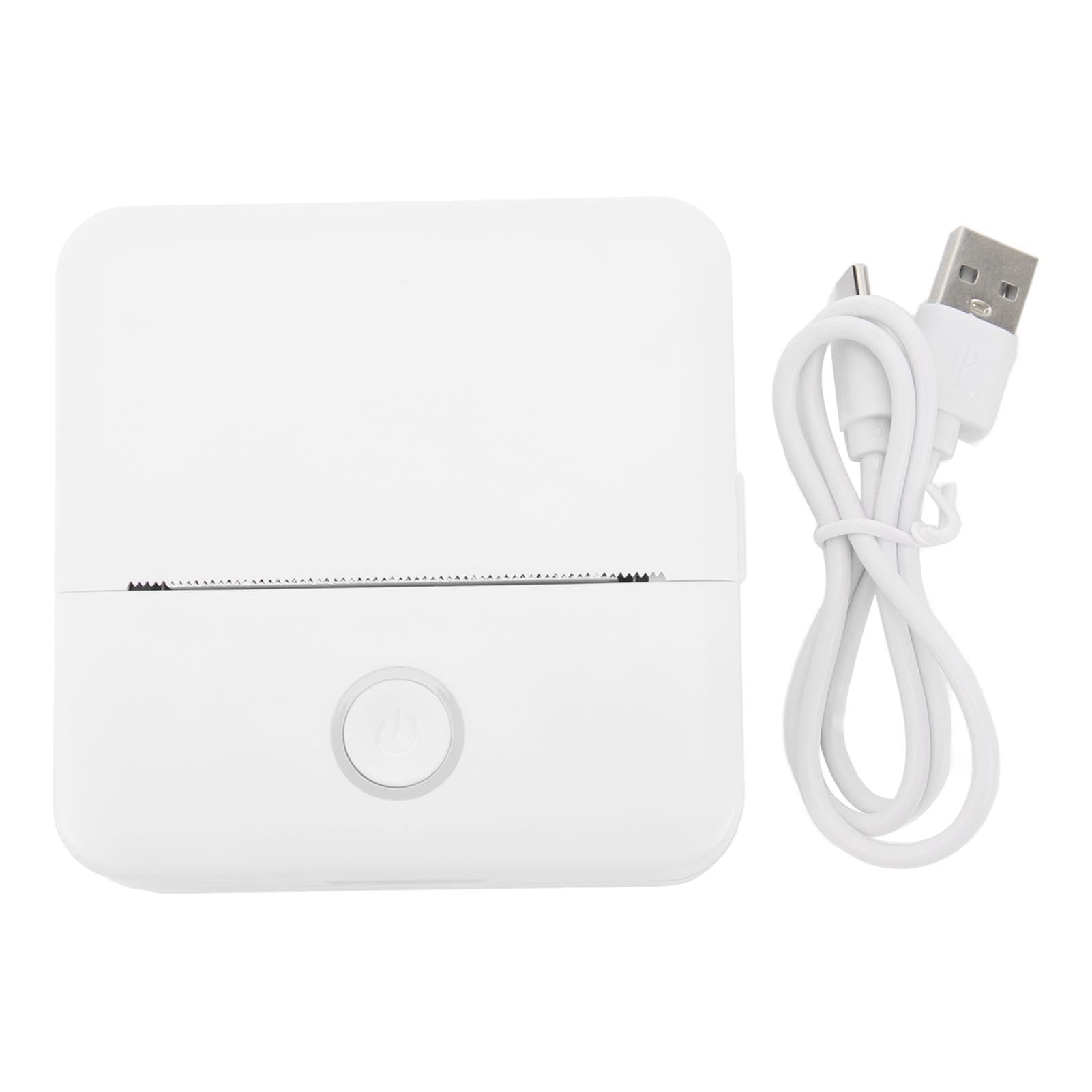 Mini Stampante Termica Portatile, Stampante Tascabile Senza Inchiostro, Connessione Rapida Portatile per la Casa (WHITE)