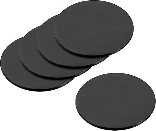 MECCANIXITY Bases redondas modelo miniatura de 1.57 pulgadas, base circular de 0.079 pulgadas de grosor, color negro, paquete de 10